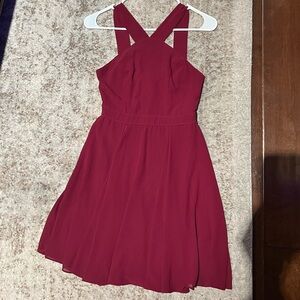 Lulus Burgundy Mini Dress